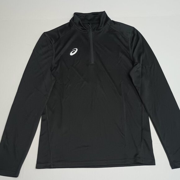 Asics Men's Black 1/4 Zip Long Sleeve Pullover T-shirt Running Workout Active XS - Picture 1 of 10